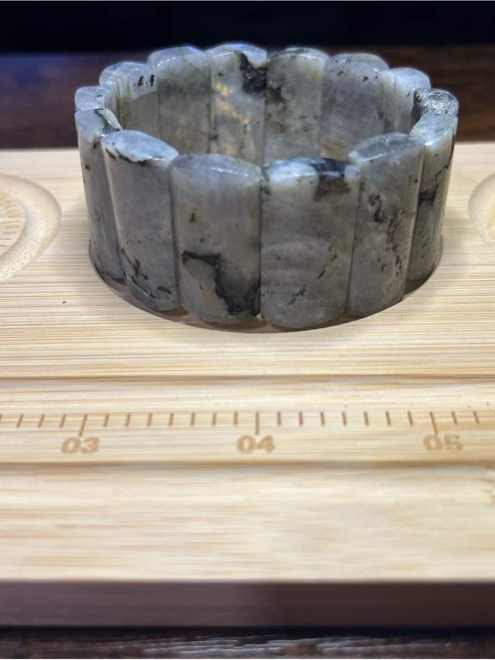 ✨ Natural Labradorite Slab Bracelet | Flash Labradorite Stretch - Picture 2 of 9